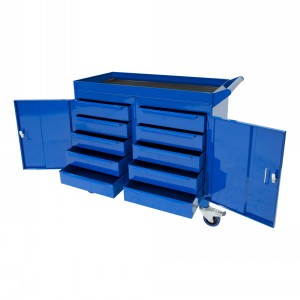 Mobile Tool Cabinet With Two 5 Drawer Units
